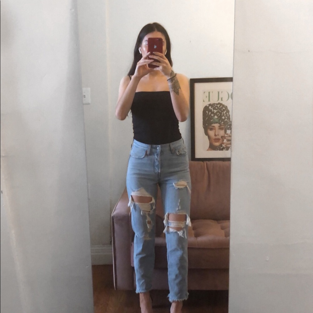 Levi’s wedgie jeans.